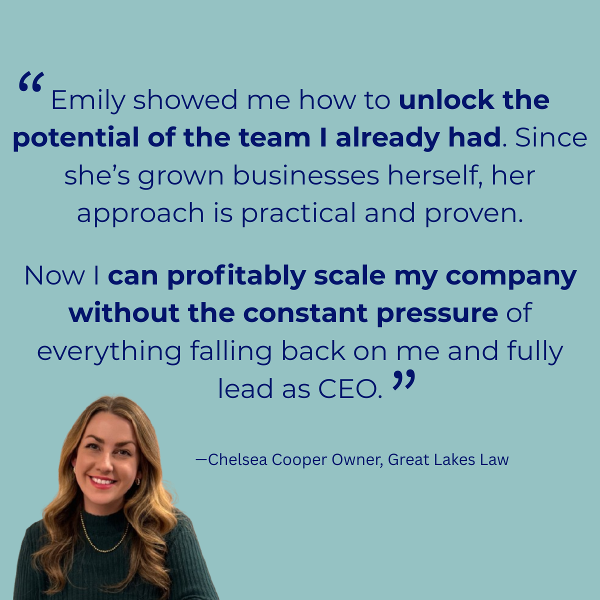 Chelsea Cooper Testimonial for Emily Branton, Boss&Buddha